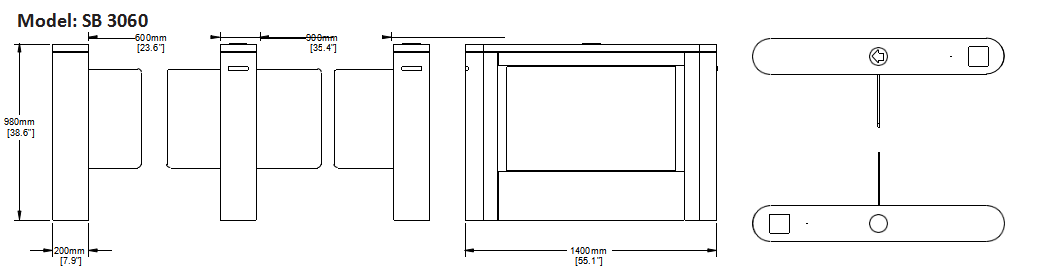 Turnstiles speed gates swing barrier SB3060x