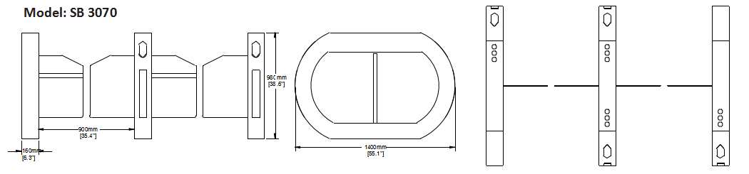 Turnstiles speed gates swing barrier SB3070x