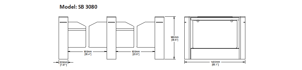 Turnstiles speed gates swing barrier SB3080x