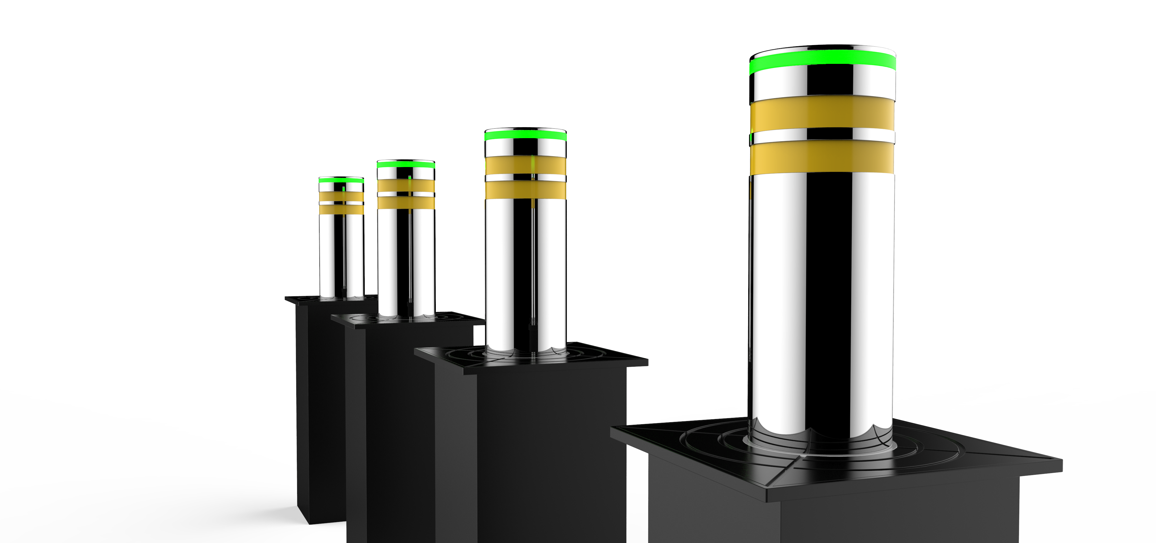 Road Blaocker Bollard with Green Light BOBM649GL