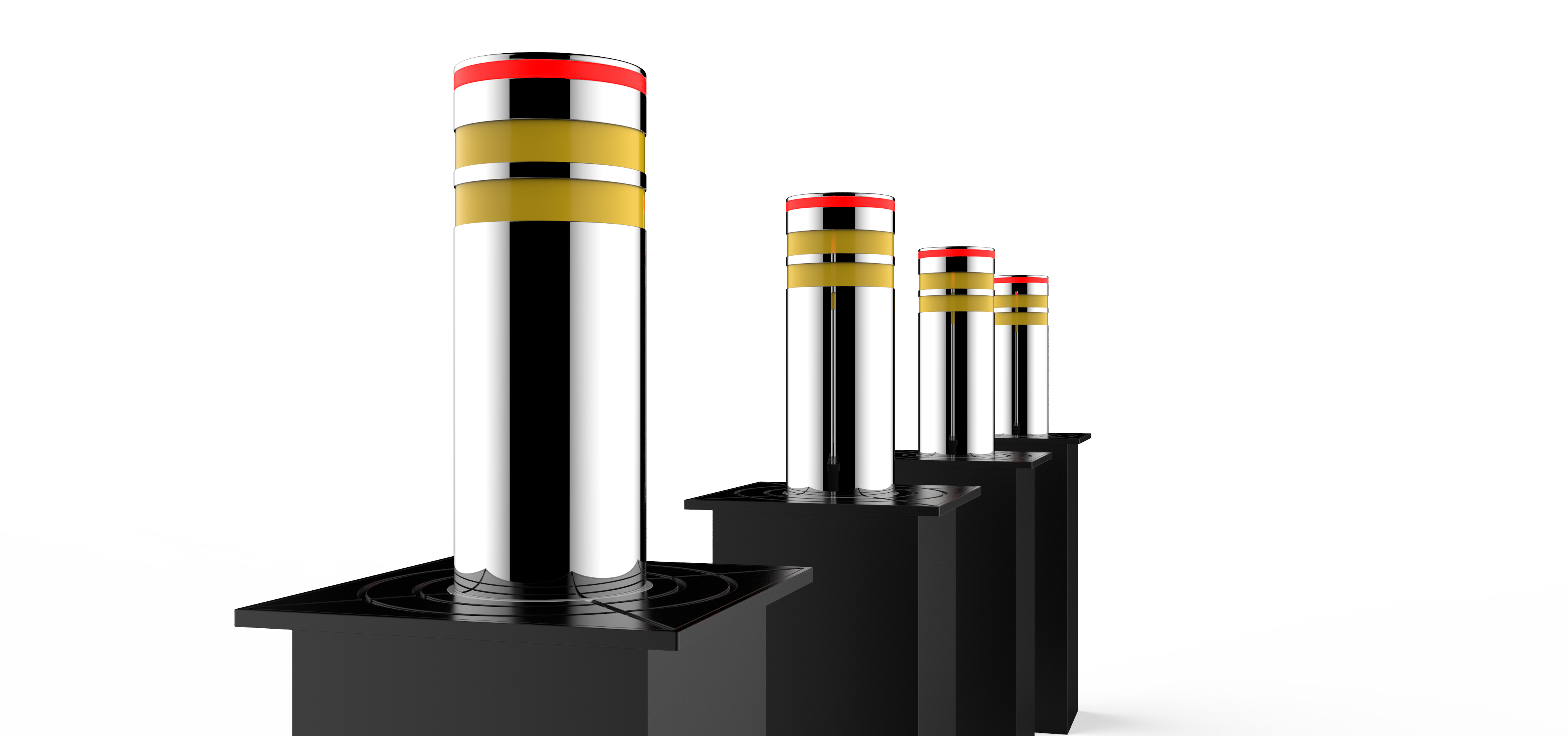 Road Blocker Bollard with Red Light BOBM649RL (Pic 1)