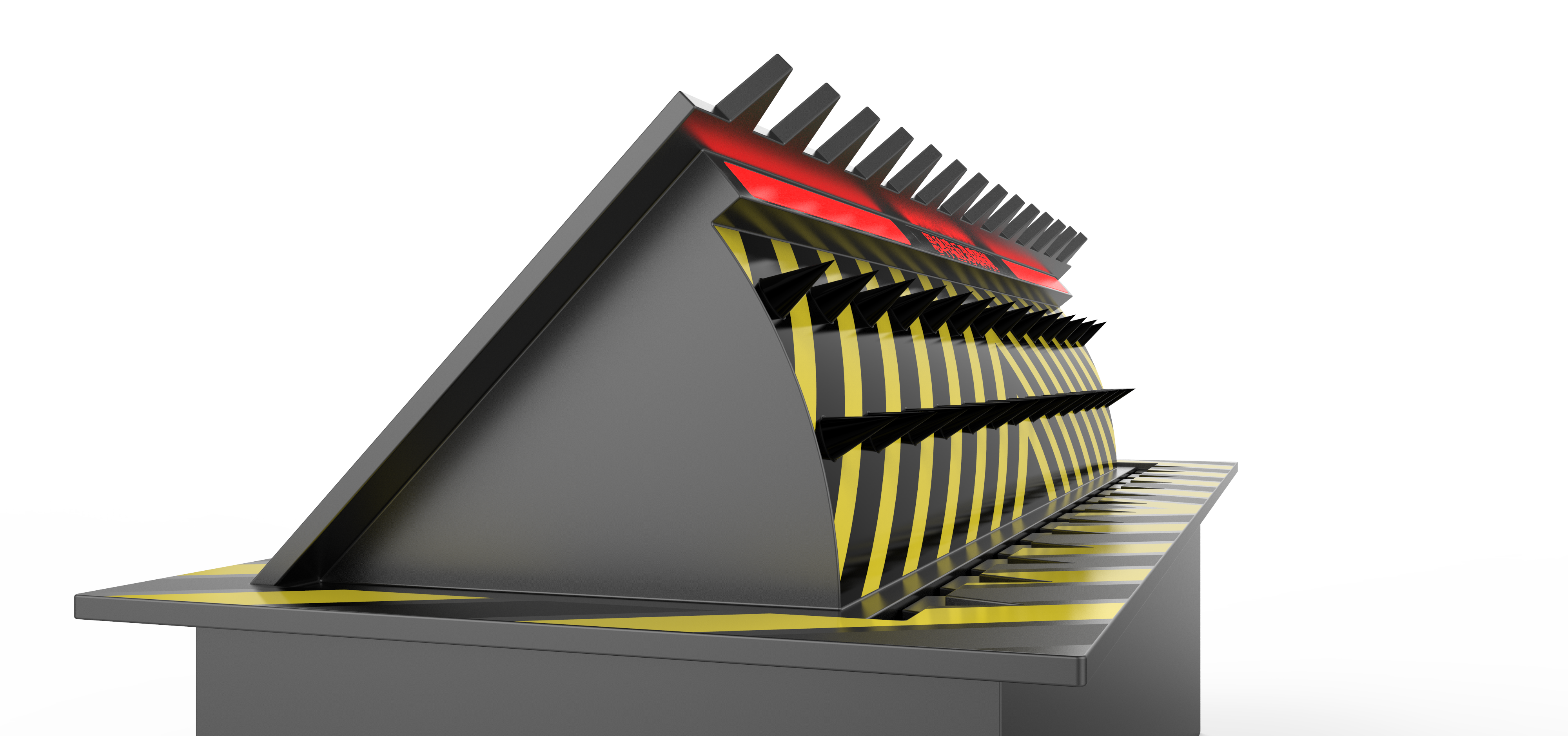 Road Blocker Tyre Killer with Red Warning Light TKBM496L (Pic 1)