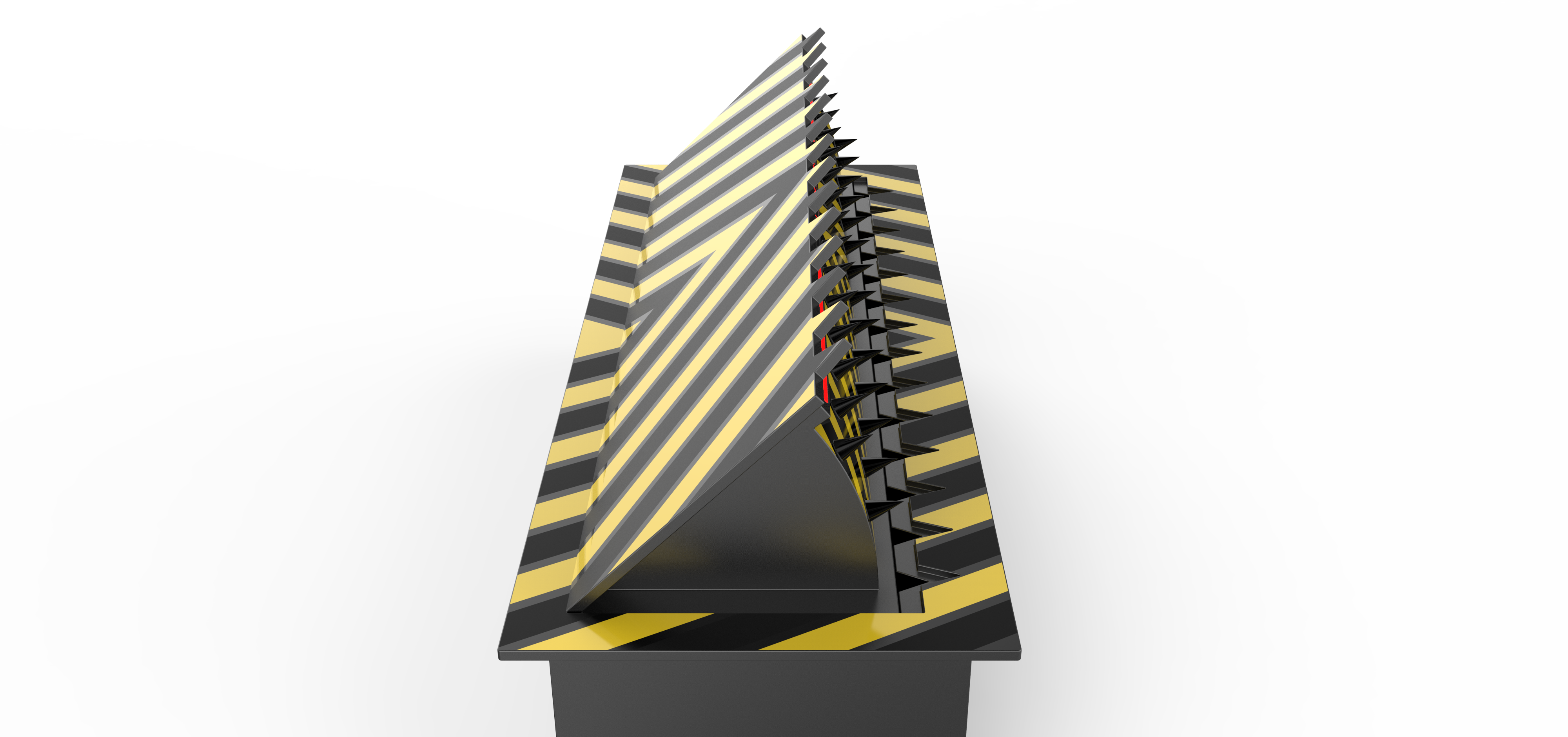 Road Blocker Tyre Killer with Red Warning Light TKBM496L (Pic 2)